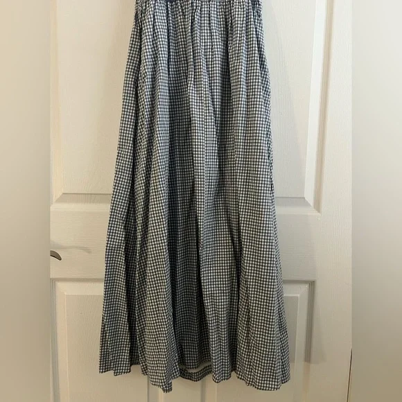 Landry Kate / Storia Kimber Blue Gingham Sleeveless Bow Ties Midi Dress Medium - Picture 10 of 11